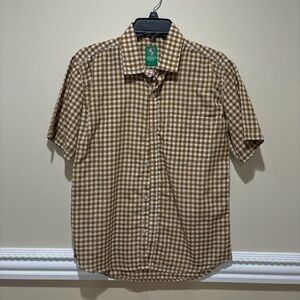 Men's Mustard Yellow Checkered Shirt